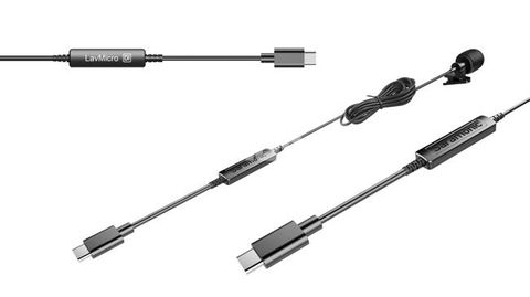 Lavalier mic for USB-C devices with signal converter