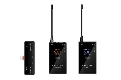 Ultracompact Lightning Output UHF Dual-Channel Wireless Microphone - 2 Microphones set