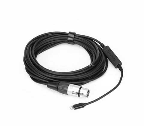 XLR female connector to Apple certified lightning audio interface